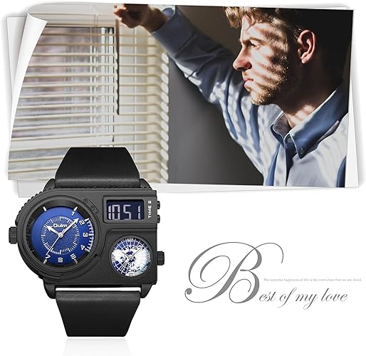 Oulm-Prestige™ II La Montre Multifonction de Luxe qui Attire Tous les Regards