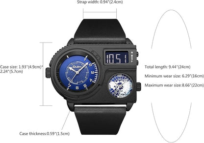 Oulm-Prestige™ II La Montre Multifonction de Luxe qui Attire Tous les Regards