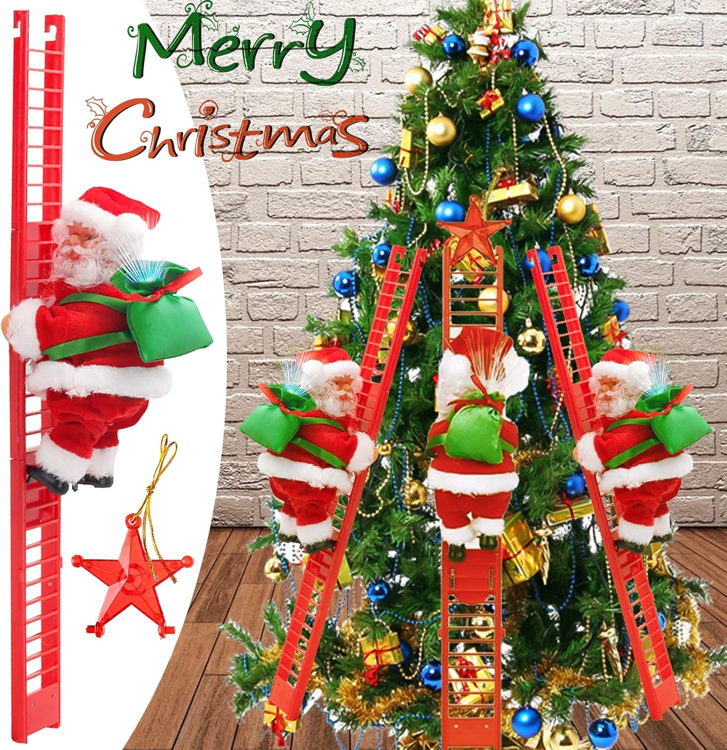 Échelle Magique – Jouet musical Père Noël grimpeur