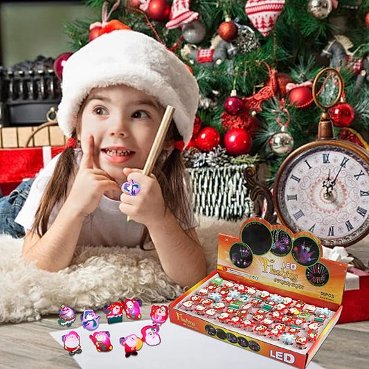 Bagues Festives - Pack de 50 bagues lumineuses pour enfants (4ans+)