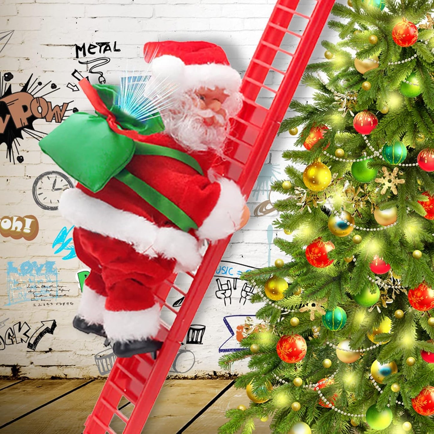 Échelle Magique – Jouet musical Père Noël grimpeur