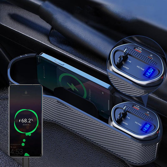 Seat-Box Pro™  🇧🇫 – Organisateur de Siège avec Chargeur Sans Fil