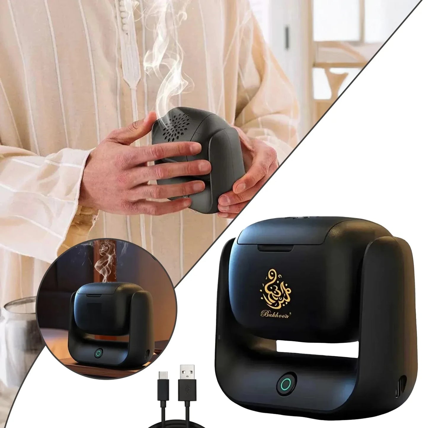 Encensoir Électrique Premium à Charbon pour Méditation et Sérénité Totale