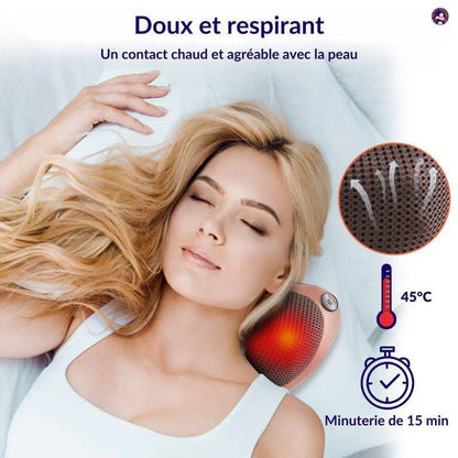 Zen Massage — Appareil shiatsu rotatif relâche stress, tensions et fatigue musculaire rapidement.